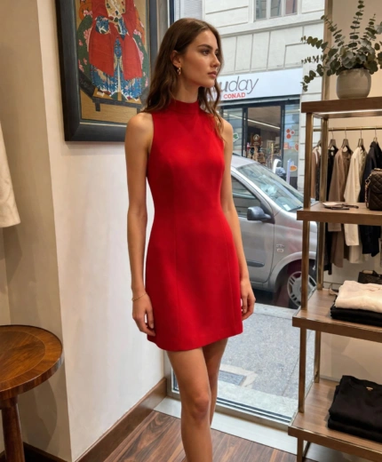 ABITO CORTO HALTER IN CRèPE TWINSET